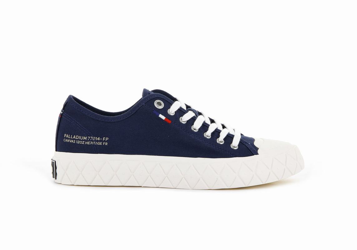 Palladium Palla Ace Canvas Mens Low Top Sneakers Indigo Australia [MWUVYK-267]